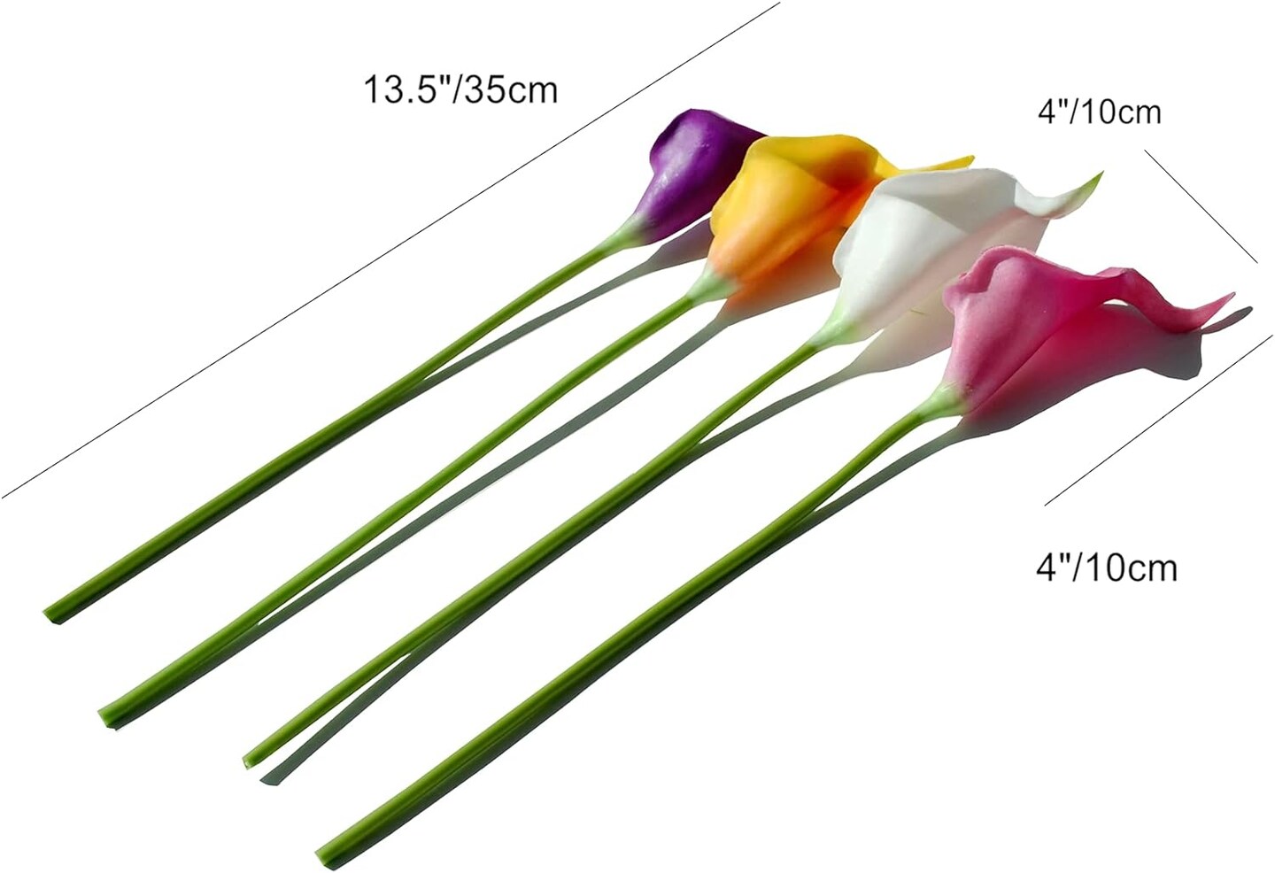 13.5in Colorful Calla Lily Artificial Flowers 20 Stems(Colorful)
