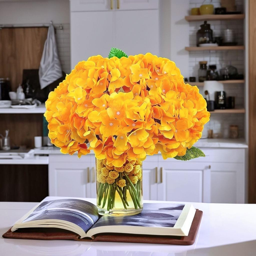 Artificial Fake Flowers Plants Silk Hydrangea Arrangements