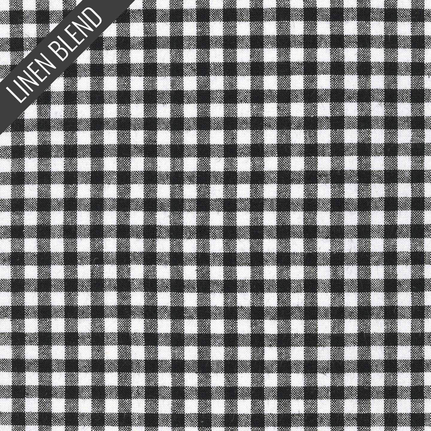 Gingham Yarn Dyed Woven in Black (srk-22110-2) | Essex Yarn Dyed Classic Woven | RK House of Linen | Robert Kaufman