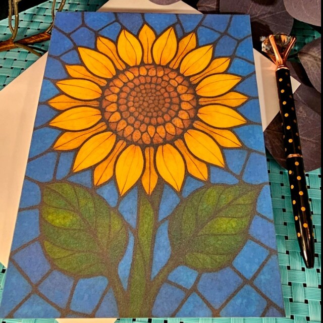 Inktastic Blessed Grandma Sunflowers And Leopard Print Long Sleeve T-Shirt