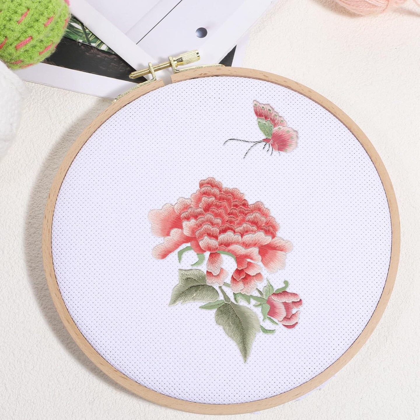 2 Pieces Wood Embroidery Hoops, 7 Inch Wooden Cross Stitch Hoops