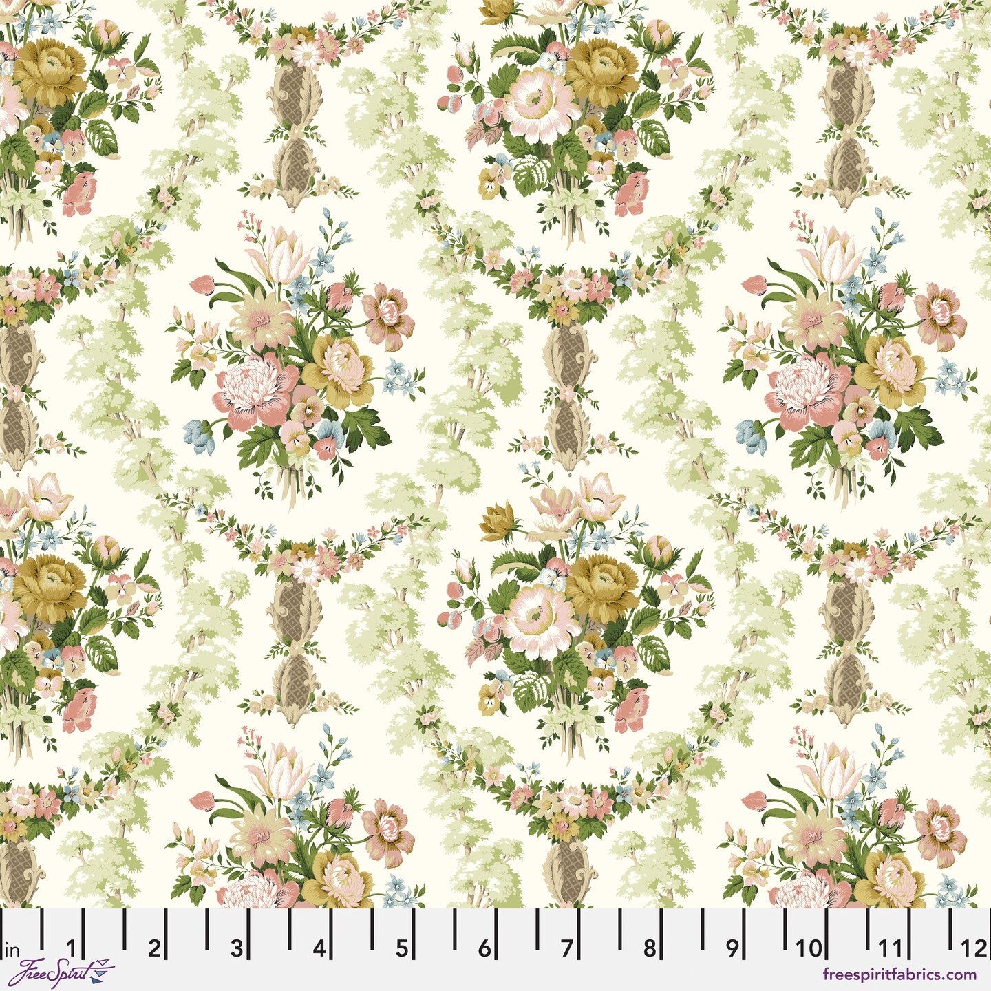Chatsworth in Sage (pwsa074.sage) | Country Romance | Sanderson | Free Spirit