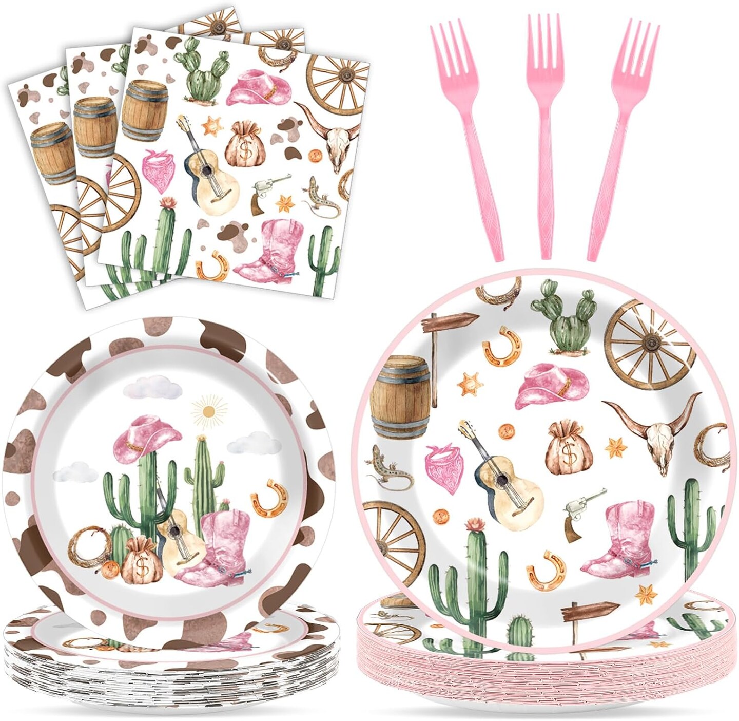 Wild West Cow Print Tableware Decor