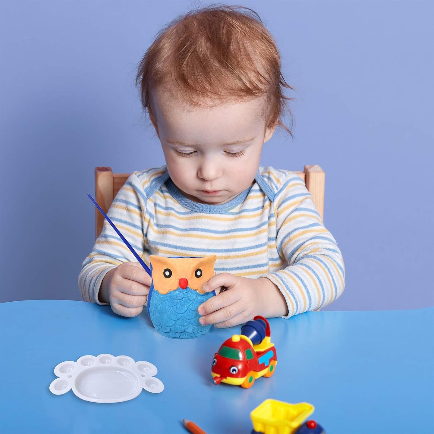 6 Sets DIY Ceramic Owl Succulent Pots Paint Craft Kit