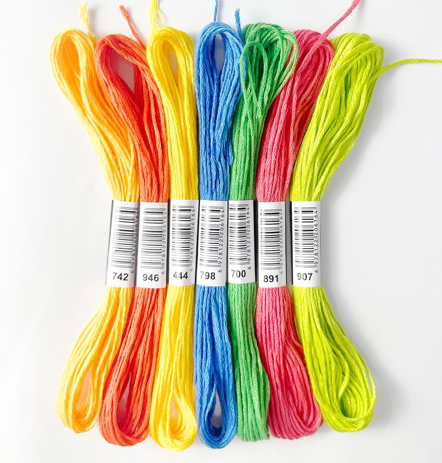 Rainbow Color Embroidery Floss - (12 Colors)