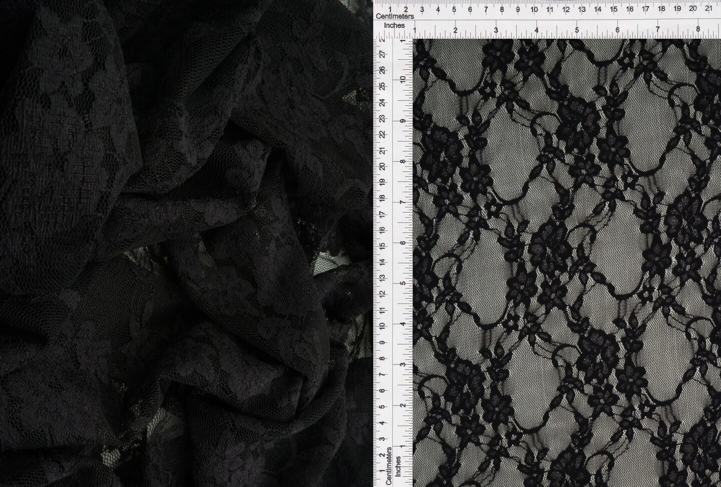 1 Yard Floral Lace Fabric, 58/60&#x2033; Wide Nylon Spandex Blend