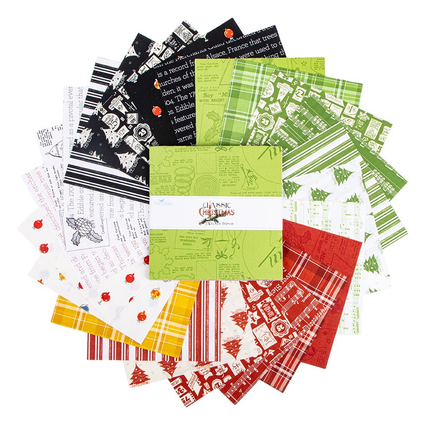 Classic Christmas 10&#x22; Square Pack (Layer Cake / 10&#x22; Stacker) by  for Riley Blake (10-16280-42)