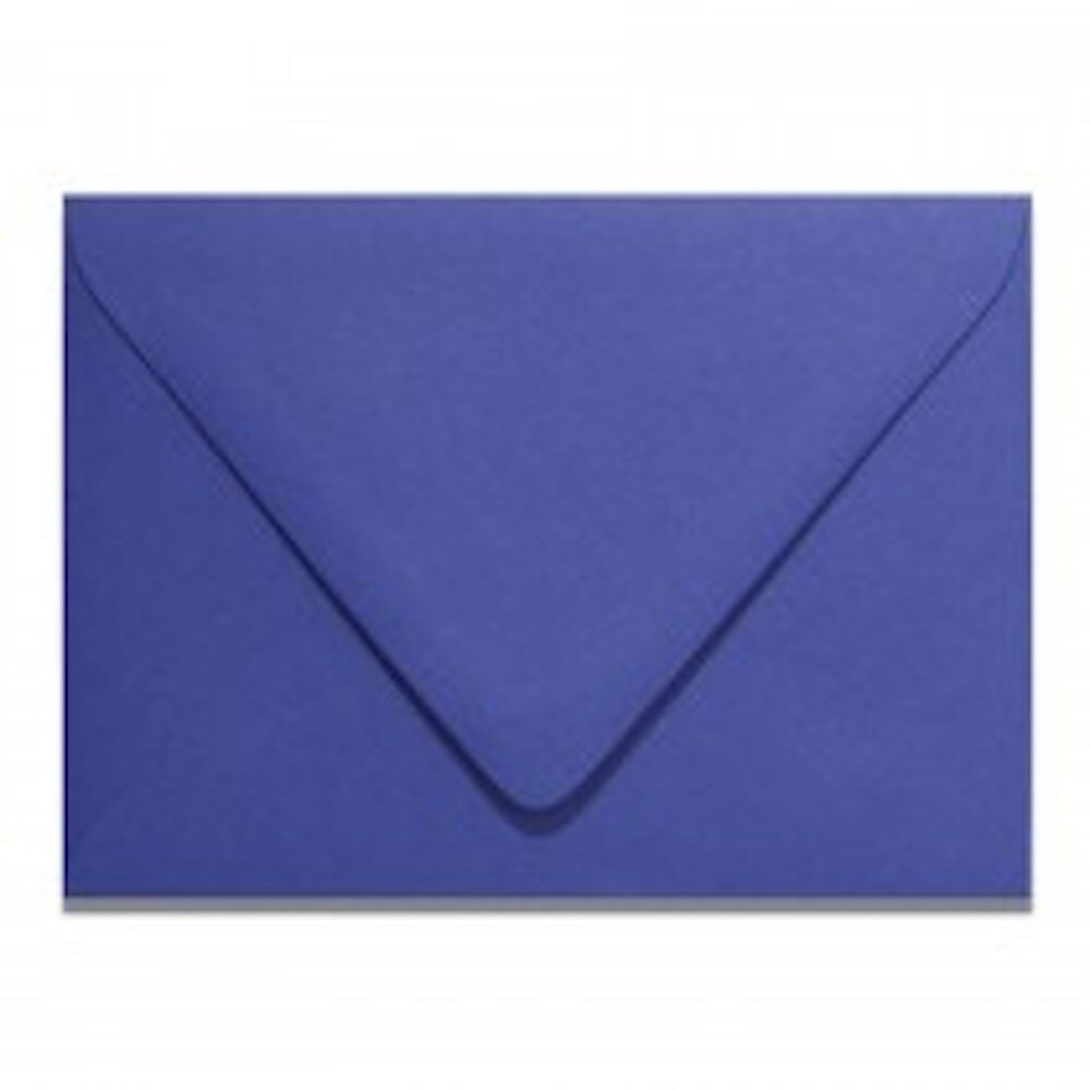 Colorplan ROYAL BLUE - 91 Lb. / 135 gsm / 8 pts Matte Premium Cardstock Paper Text A2 Euro Flap Envelopes Bulk Pack of 250
