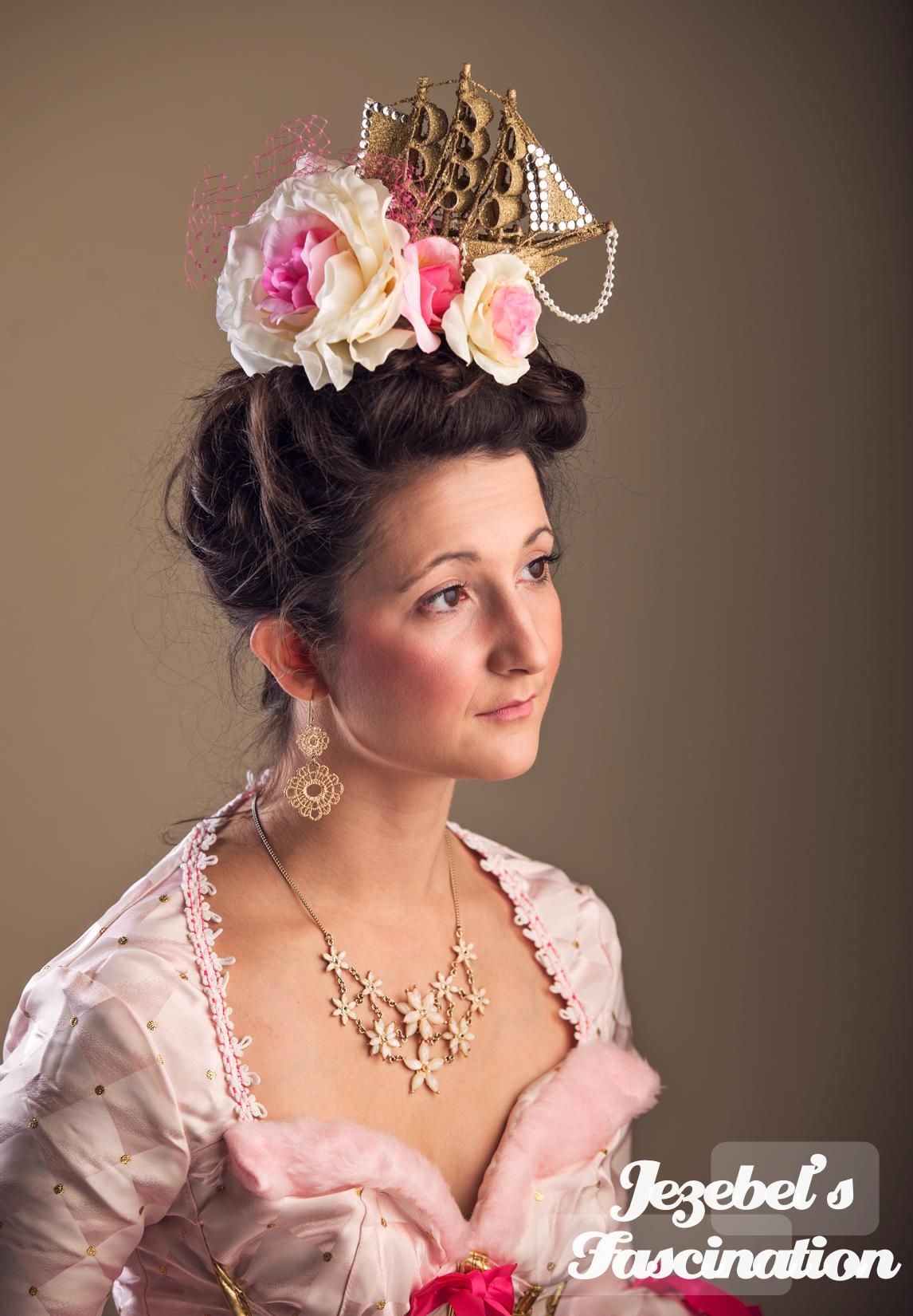 Rococo Punk Mini Pirate Ship Fascinator, Rose Marie Antoinette Gold Pearl  Costume Headpiece, Harlots Cosplay | MakerPlace by Michaels