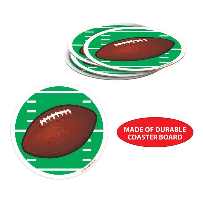 96 Pack Beistle Football Coasters