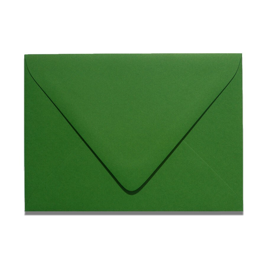 Colorplan LOCKWOOD GREEN - 91 Lb. / 135 gsm / 8 pts Matte Premium Cardstock Paper Text A7 Euro Flap Envelopes Bulk Pack of 250