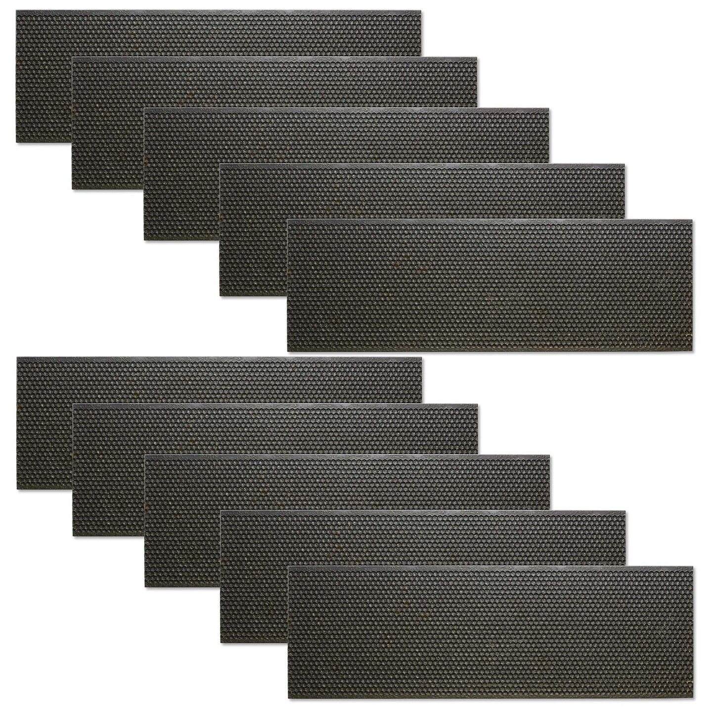 Honey Keeper Bee Frame Foundations - Beeswax Coated Black Foundation Sheets for Beehives, 10 Pack