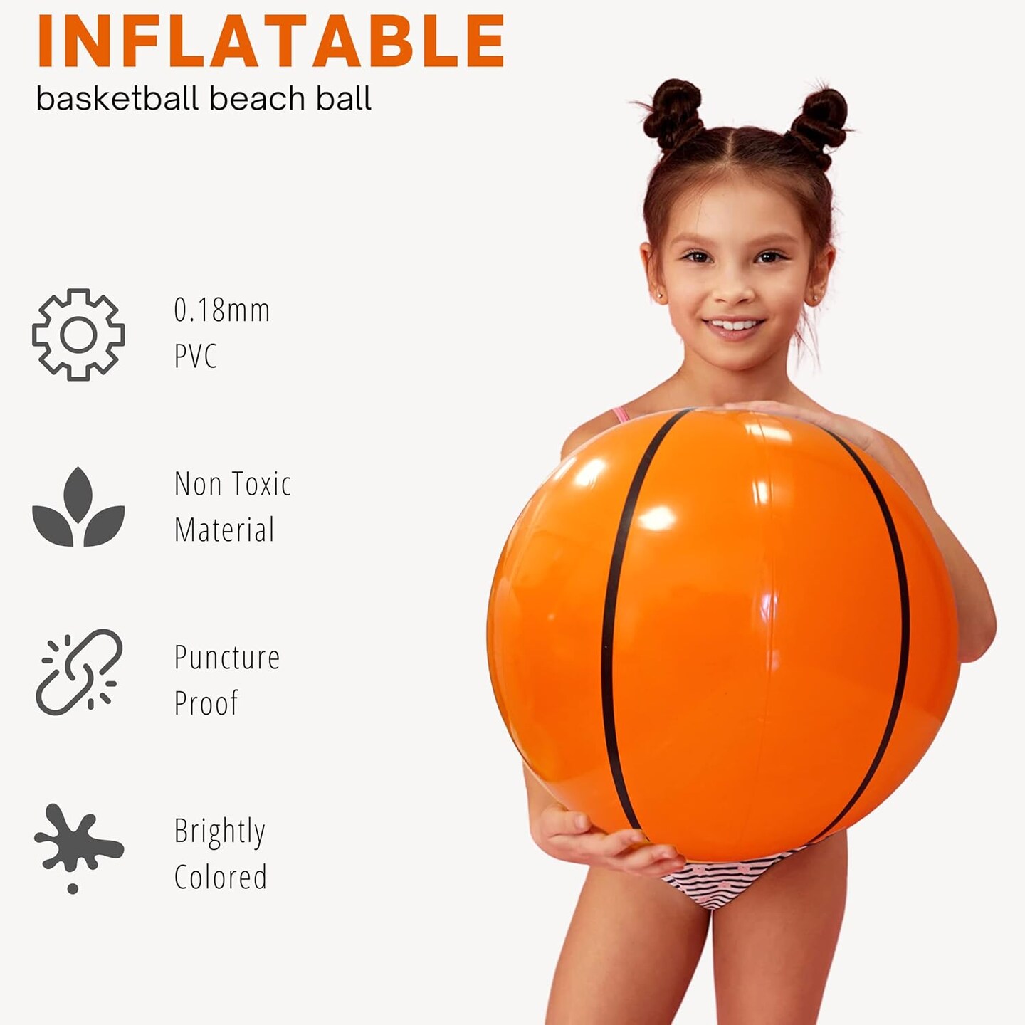 4E&#x27;s Novelty 20&#x22;&#x22; Inflatable Basketballs - Fun Basketball Party Decorations &#x26; Pool Games (12 Pack)