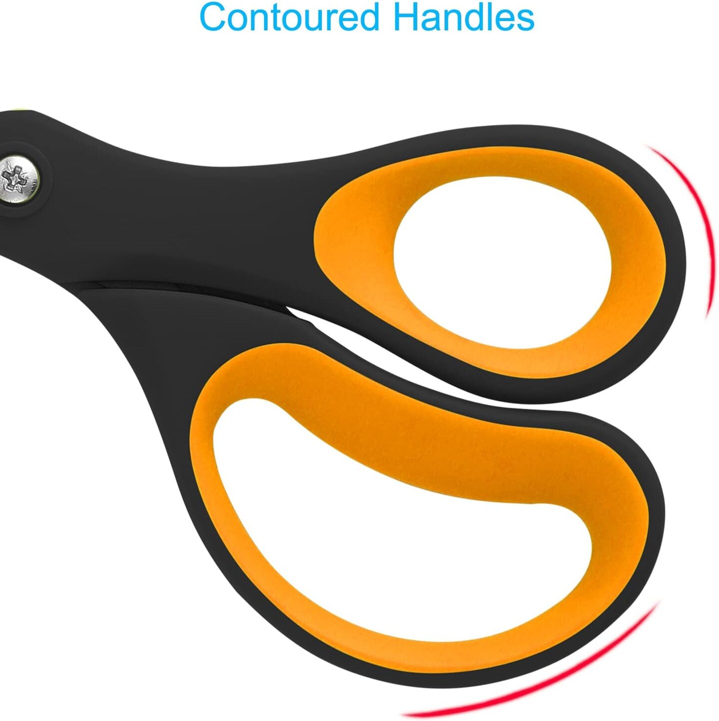 Scissors All Purpose, Student School Scissors, Sharp Titanium Coated Stainless Steel Shears for High Middle School Teacher Crafting, Office Home Sewing Cutting Fabric, 8 inch 3 Pack
