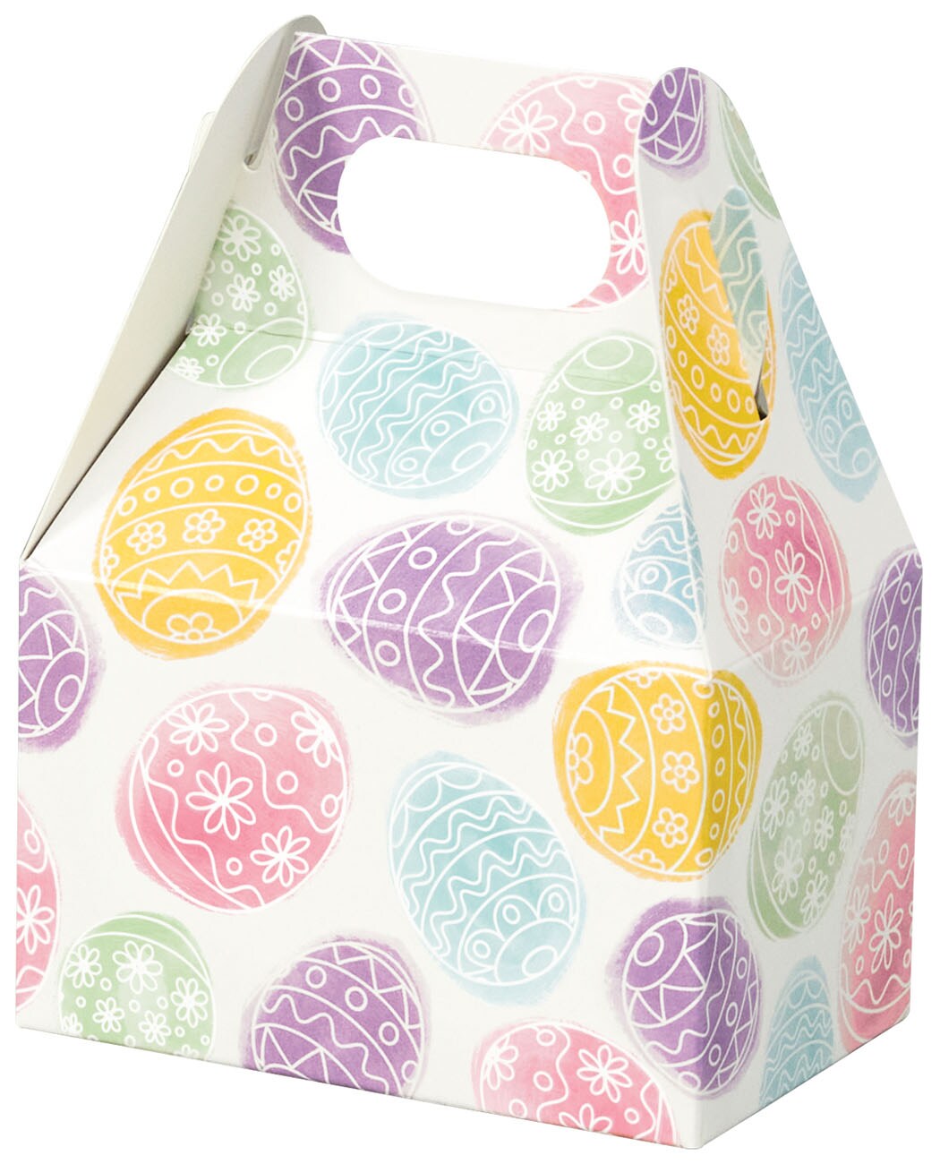 Pack/6: Easter Eggs Gable Box - 4 x 2-1/2 x 2-1/2&#x22;