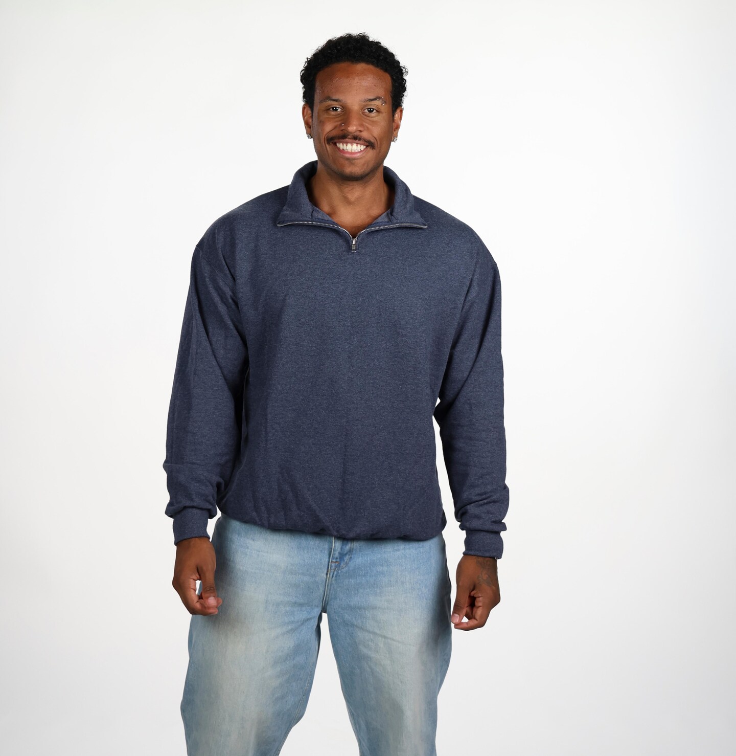 Unisex NuBlend® Quarter-Zip Cadet Collar Sweatshirt - 8 oz., Color