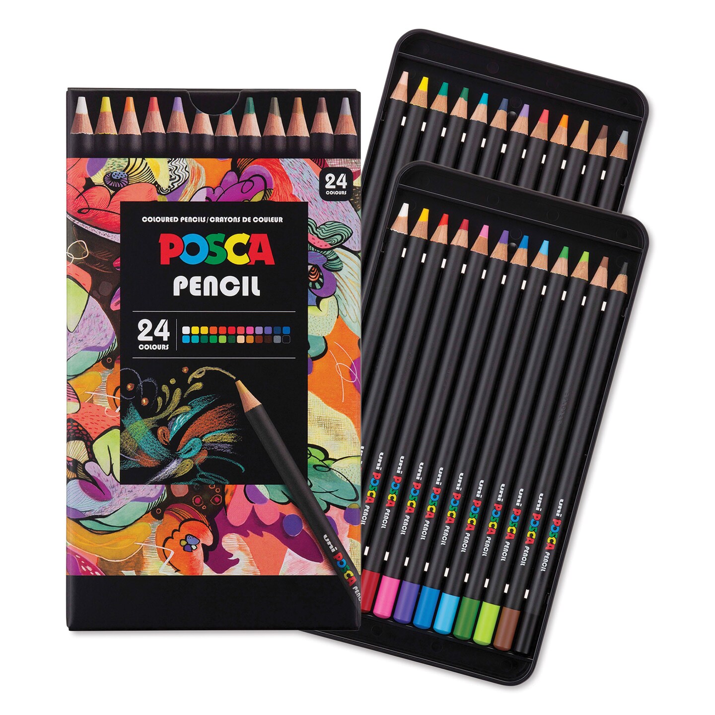Posca Colored Pencils - Set of 24, Assorted Colors, Count: 1