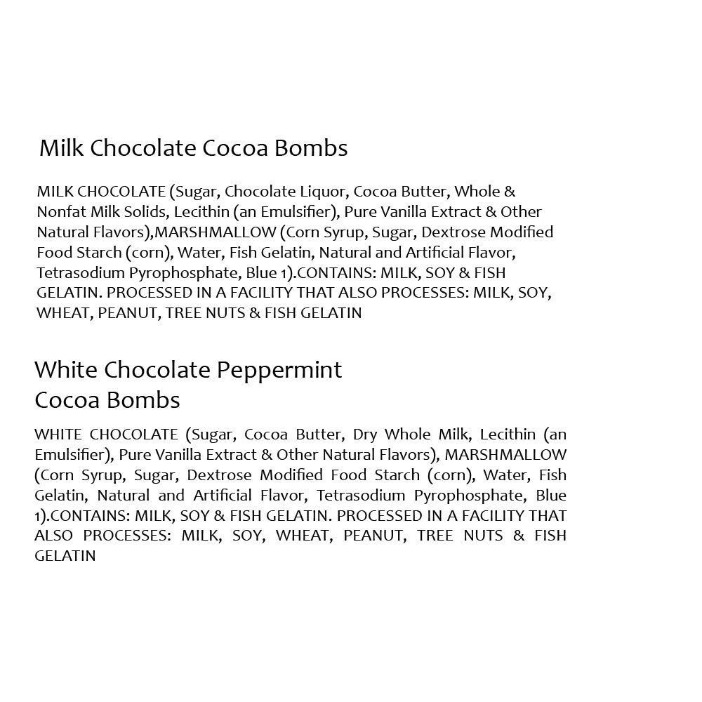 6 Pcs Hot Chocolate Bombs Bulk - Milk Chocolate - Individually Wrapped Christmas Holiday Party Favors (6 Pack)