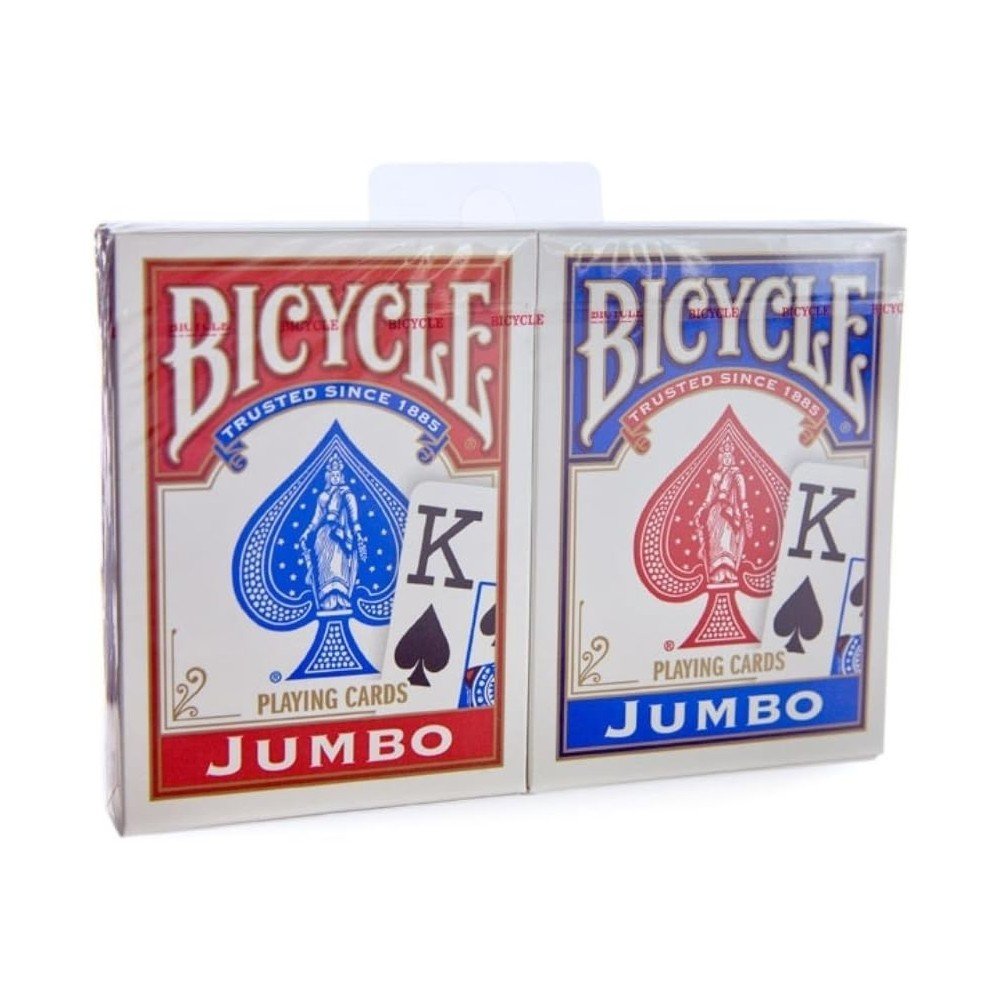 Bicycle Jumbo Index 88 Playing Cards, Red and Blue Rider Back 2 Pack
