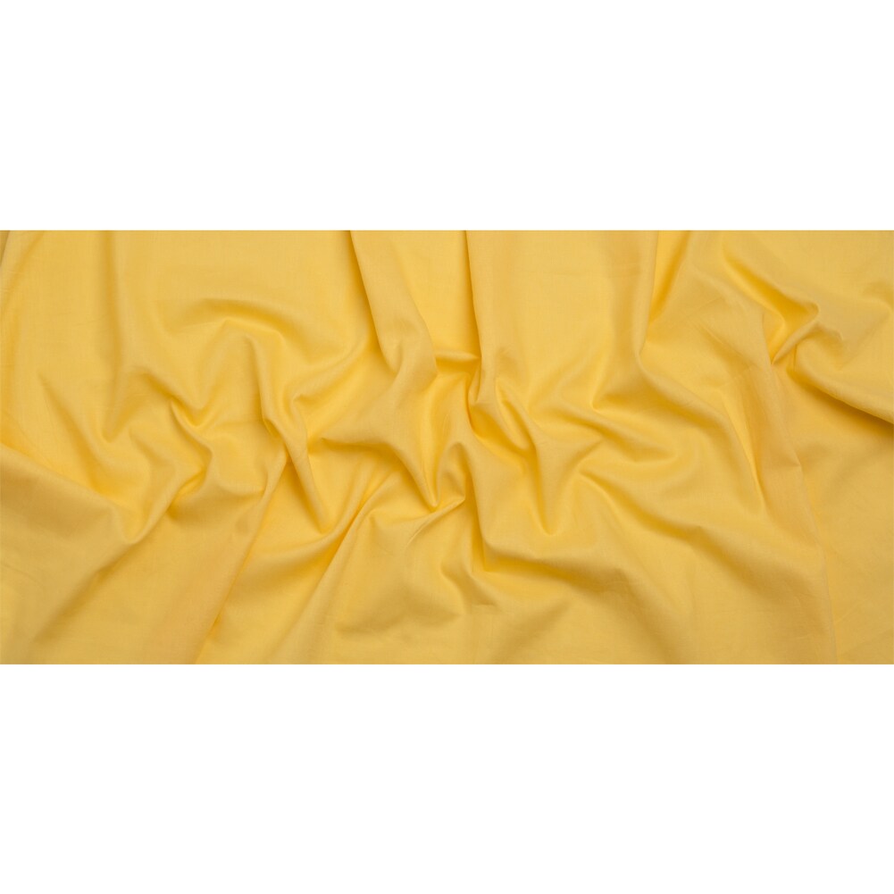 1 Yard Sunshine Linen and Cotton Woven Bright Yellow Solid Fabric