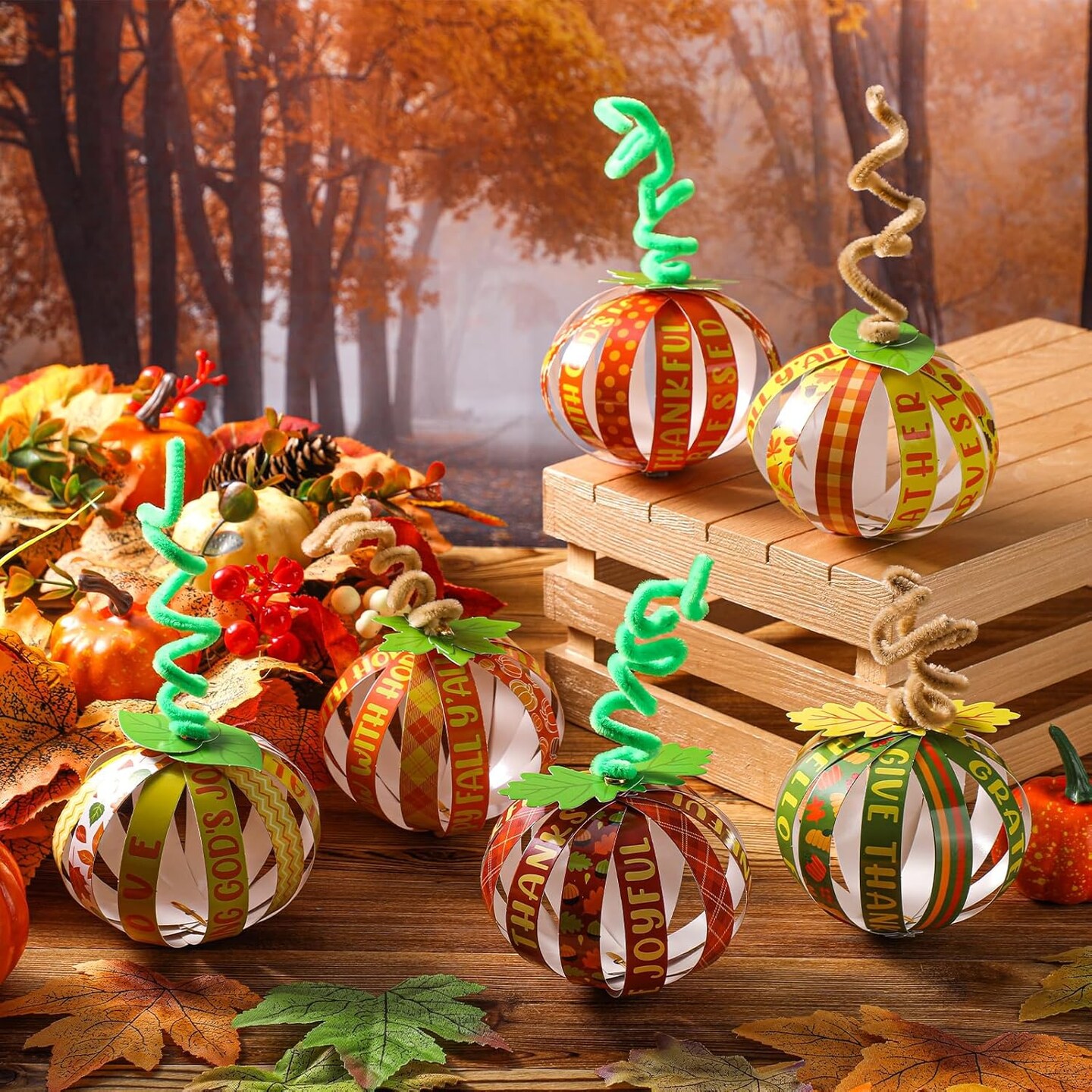 30 Set Fall Pumpkin Crafts Bulk Religious Christian Craft Kit(colorful)5.9 x 8.7 x 0.62 inches