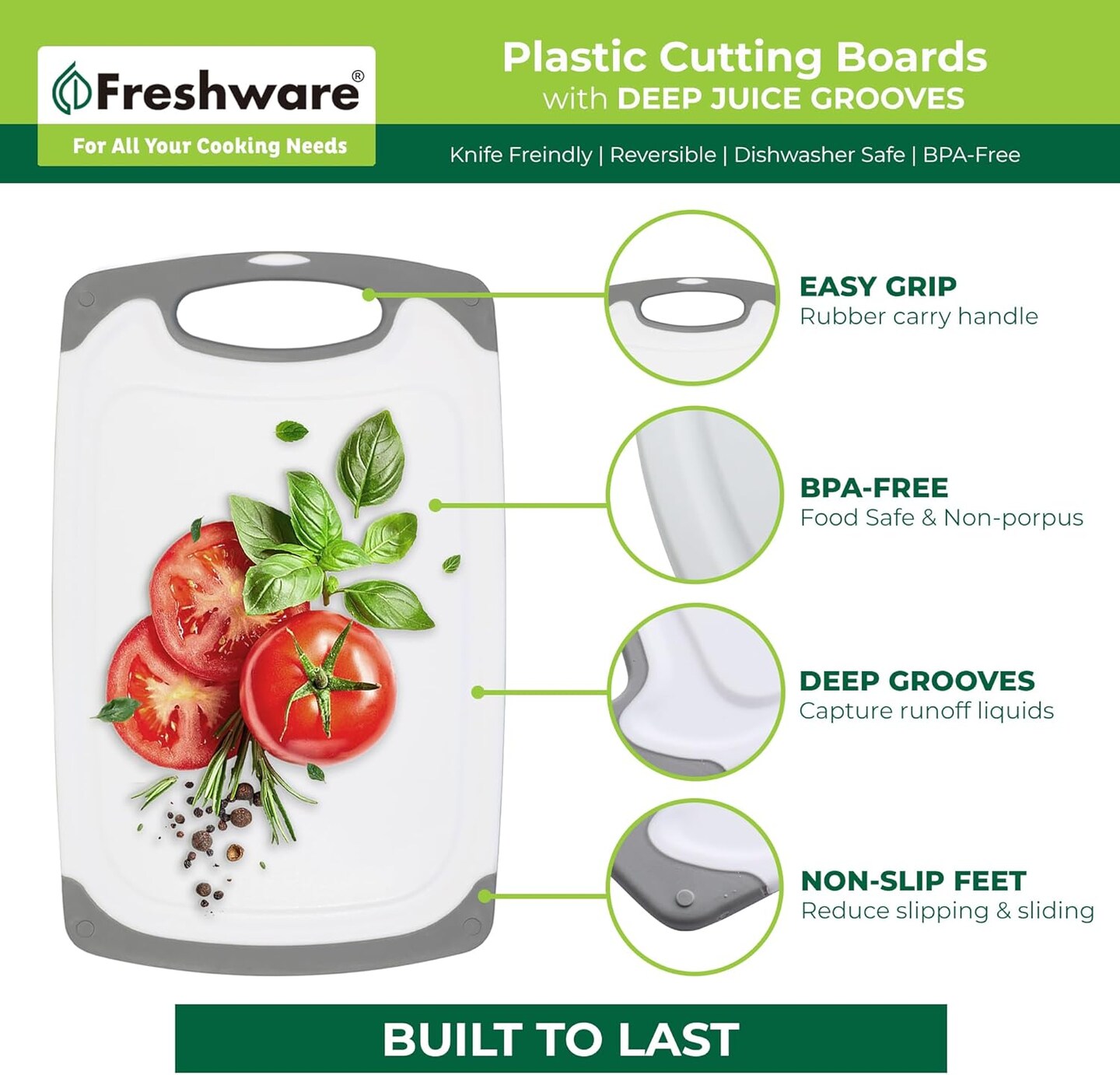 Cutting Boards, One Size, Plastic, Set of 3