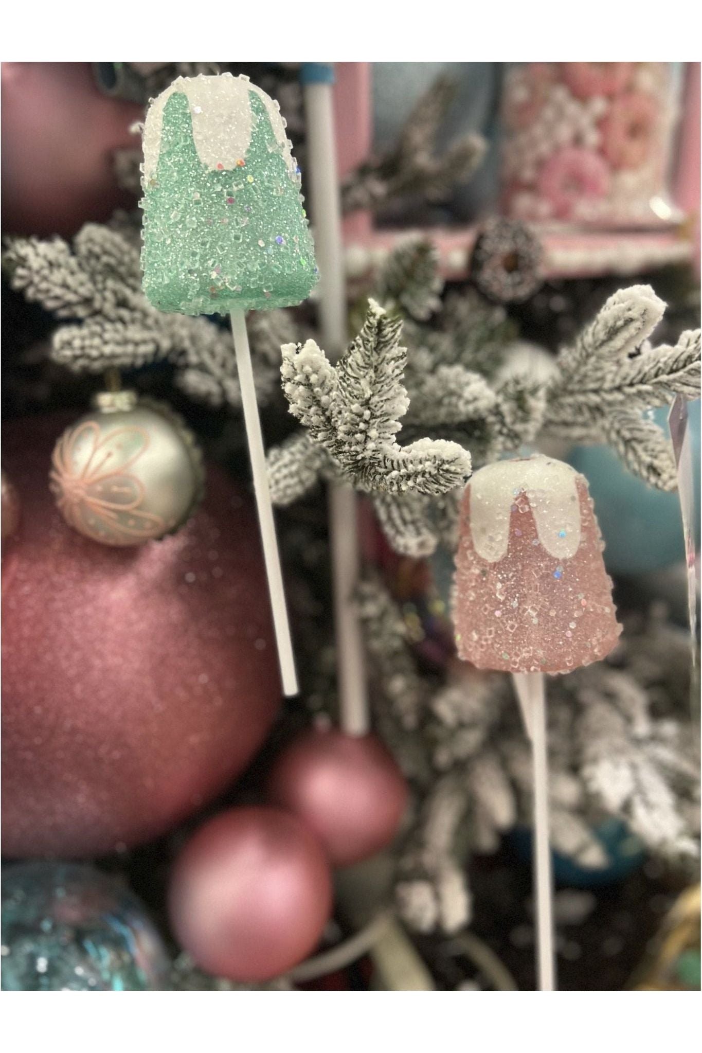 10&#x22; Green Gumdrop Lollipop Ornament (Set of 3)