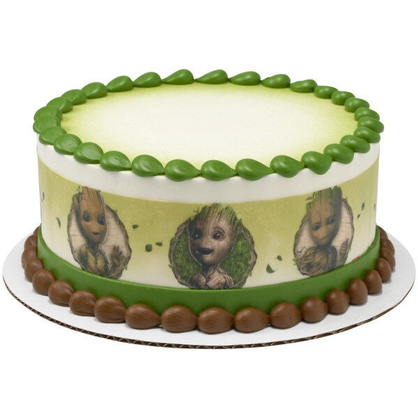 Marvel Studios&#x27; I am Groot Out of the pot! Edible Cake Topper Image Strips 3ct