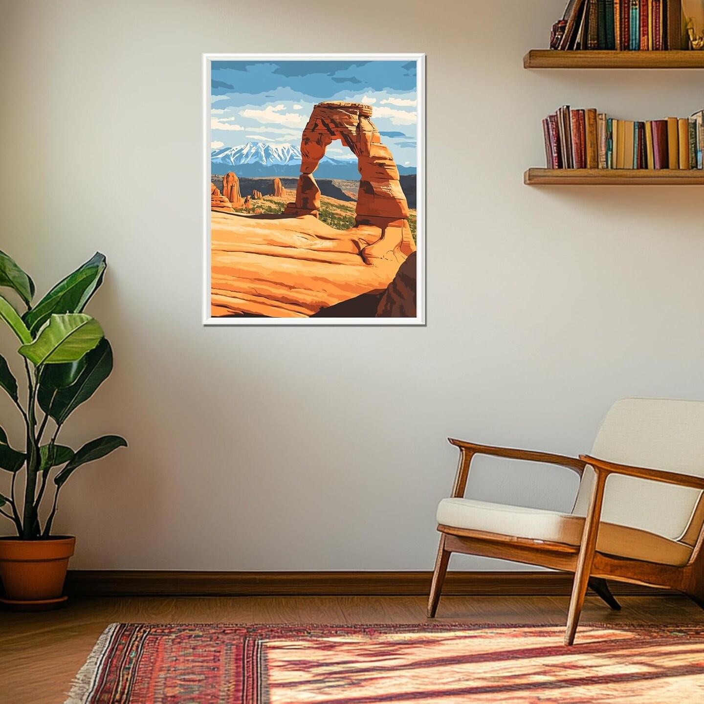 Arches Paint by Numbers, Arches National Park Paint by Numbers for Adults, Utah Scenery Paint by Number Kits, Nature Scenery Easy Oil Canvas, Home Wall Decor