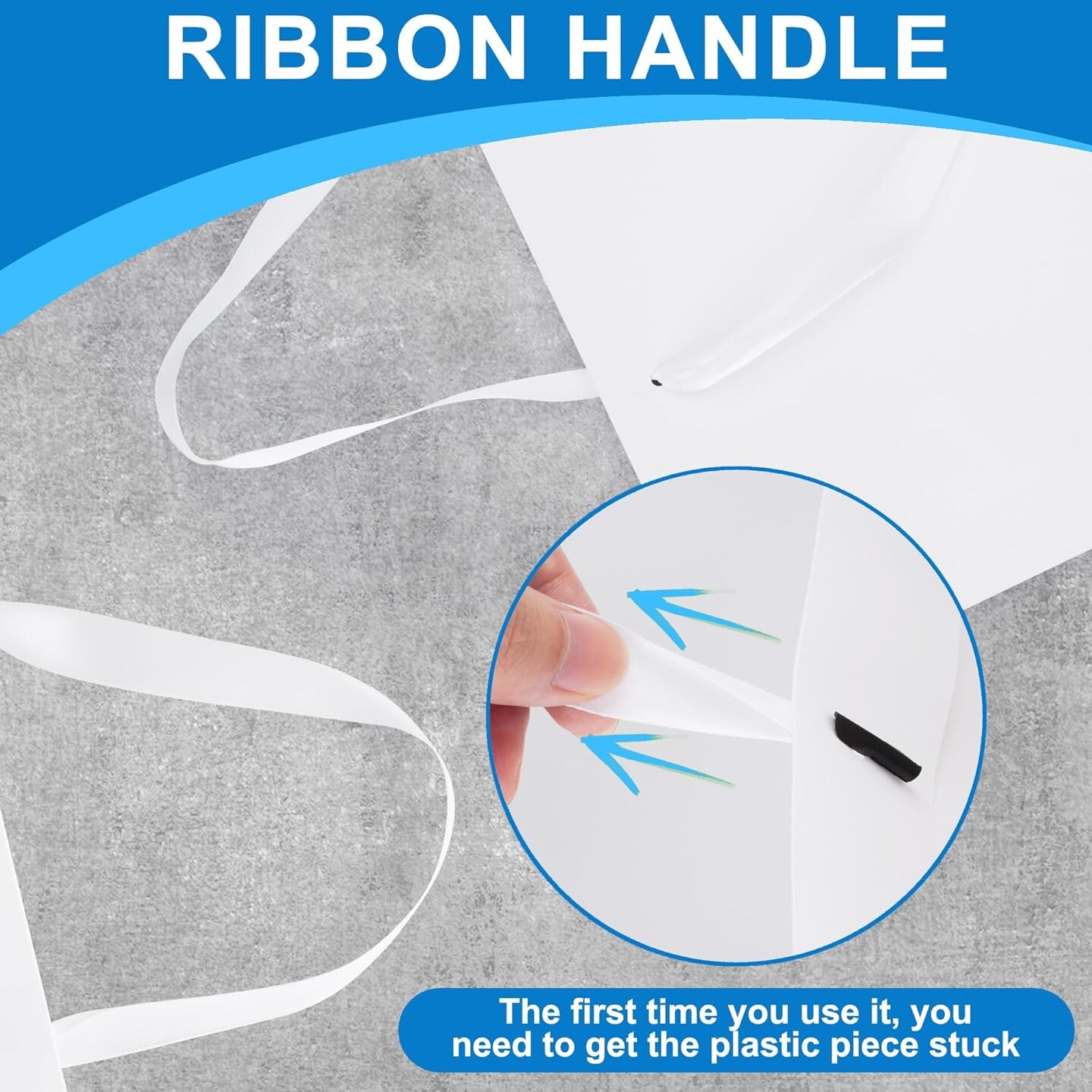 White Gift Bags With Handles: 6pcs Medium Large Gift Bags Bulk 12.6x4x8.7 Inch For Wedding Party Birthday Business