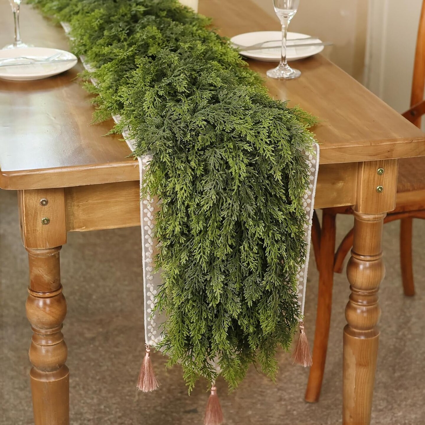 5FT Real Touch Cedar Garland(Green)11.5 x 11.1 x 2.95 inches