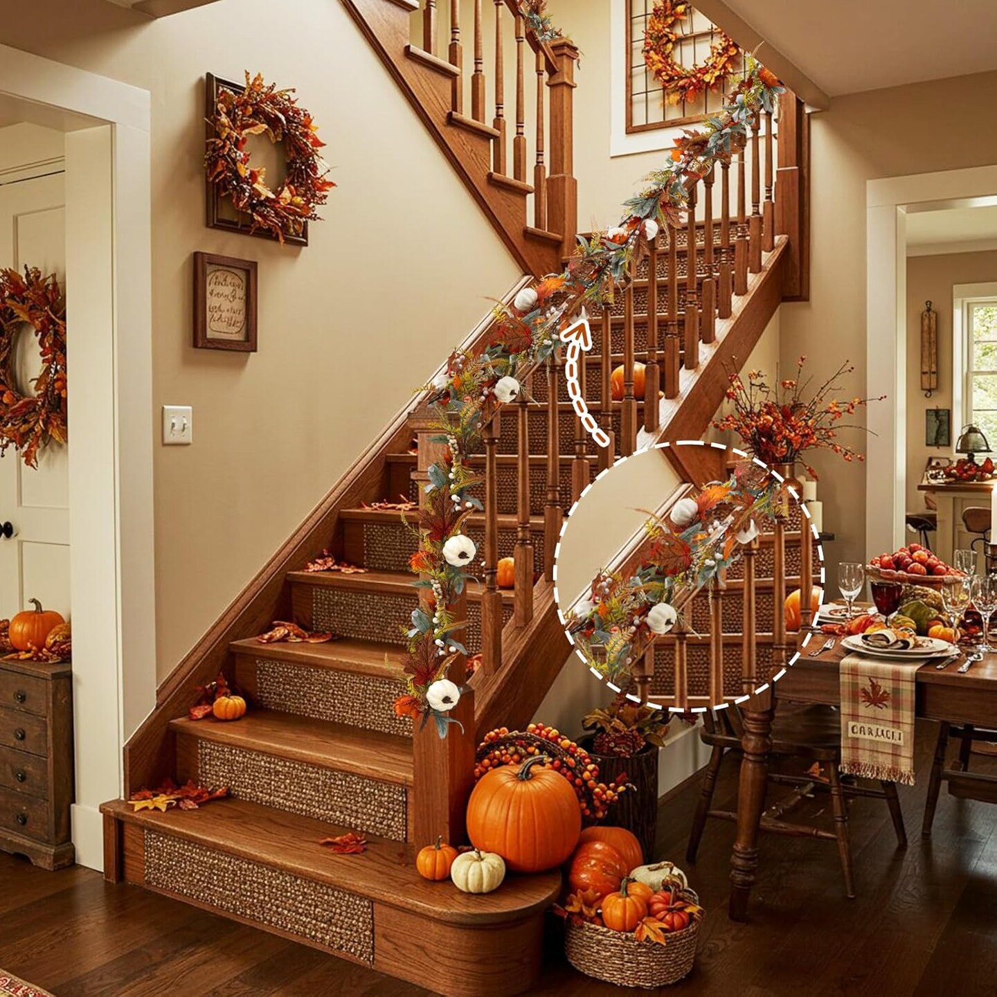 12 ft Fall Garland(&#x9;Multicolor)12.48 x 12.24 x 5.28 inches