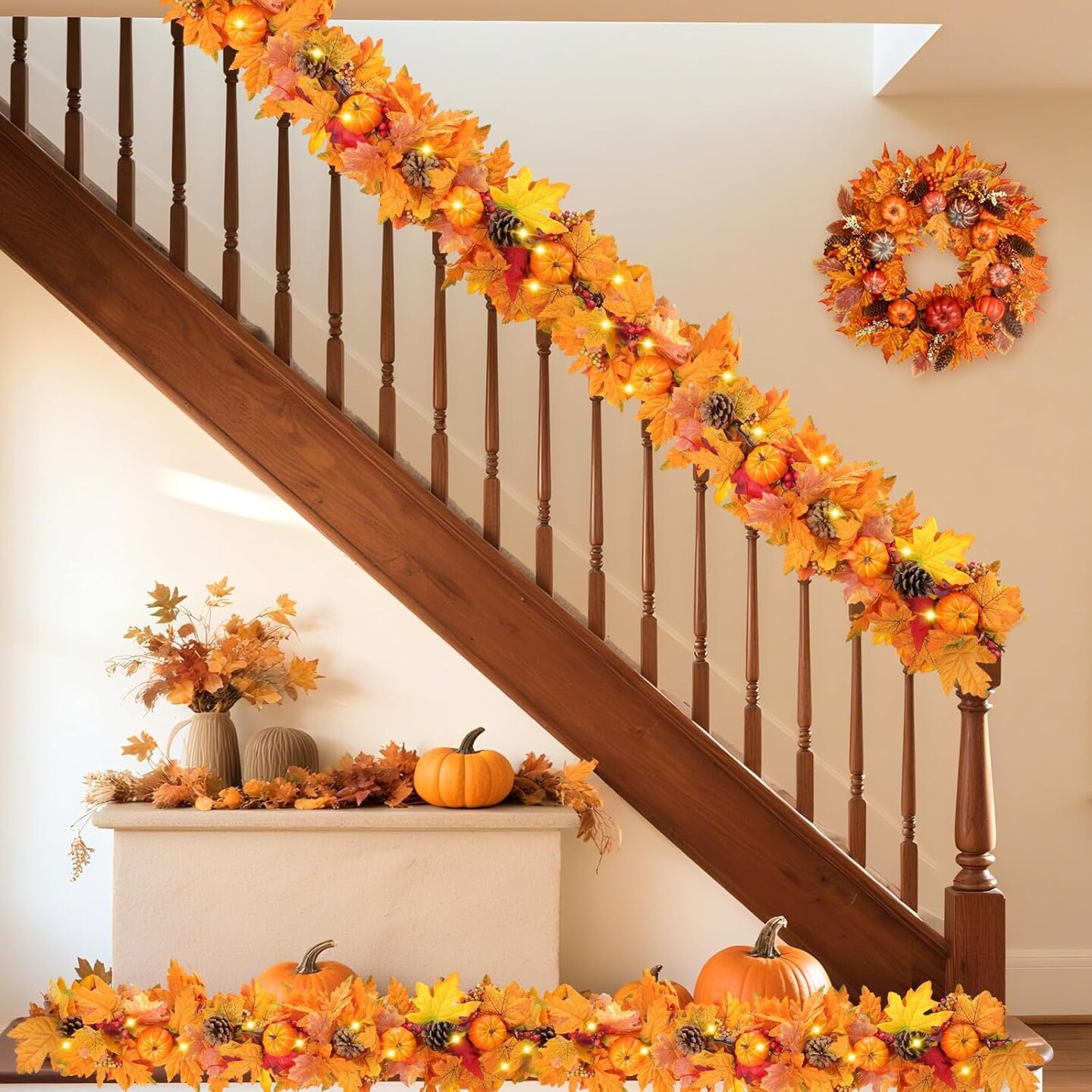 6Ft Fall Garland(Orange&#x26;yellow)&#x9;11.38 x 7.52 x 6.57 inches