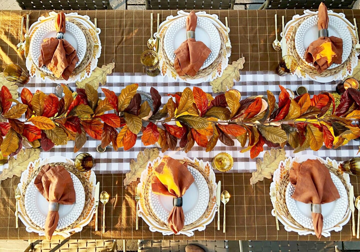 2 Pack Fall Magnolia Leaves Garland, 5.5Ft/Piece Artificial Autumn Leaves(Fall Magnolia Garland)13.15 x 10.47 x 3.94 inches