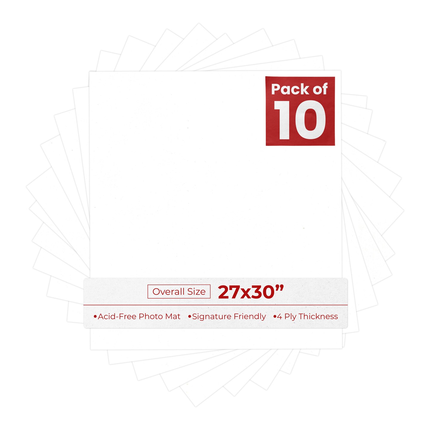 White Suede 27x30 Uncut Mat Board - Blank Sheets, No Opening, Color ...