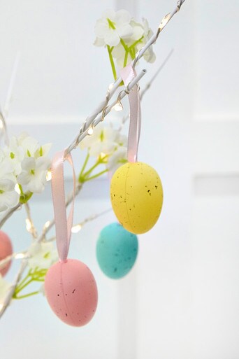 2'H B/O Lighted Easter Tabletop Tree w/ 58 WW Micro LED Lights