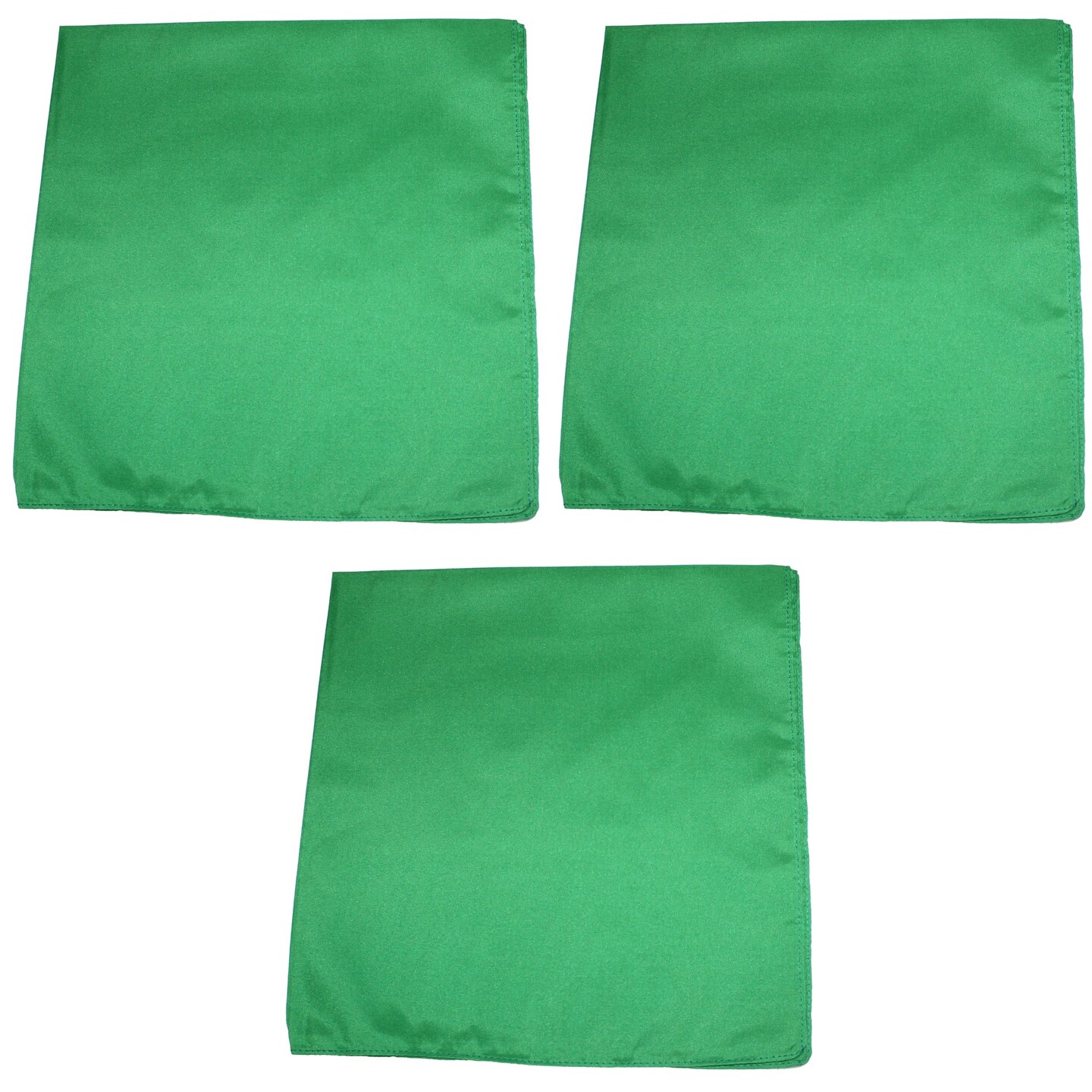 3 Pack Plain Polyester Bandanas Lightweight and Versatile Accessories