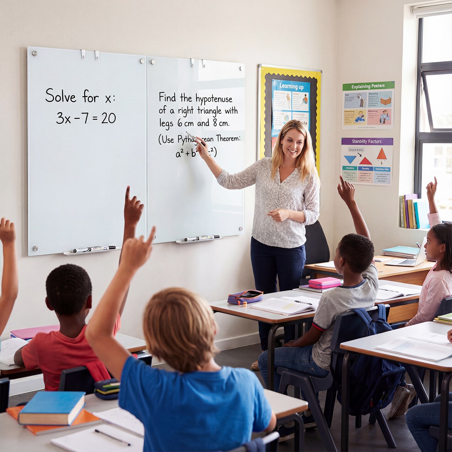 Tempered Glass Whiteboard 36" x 24" Magnetic Frameless Wall-Mount Dry-Erase White