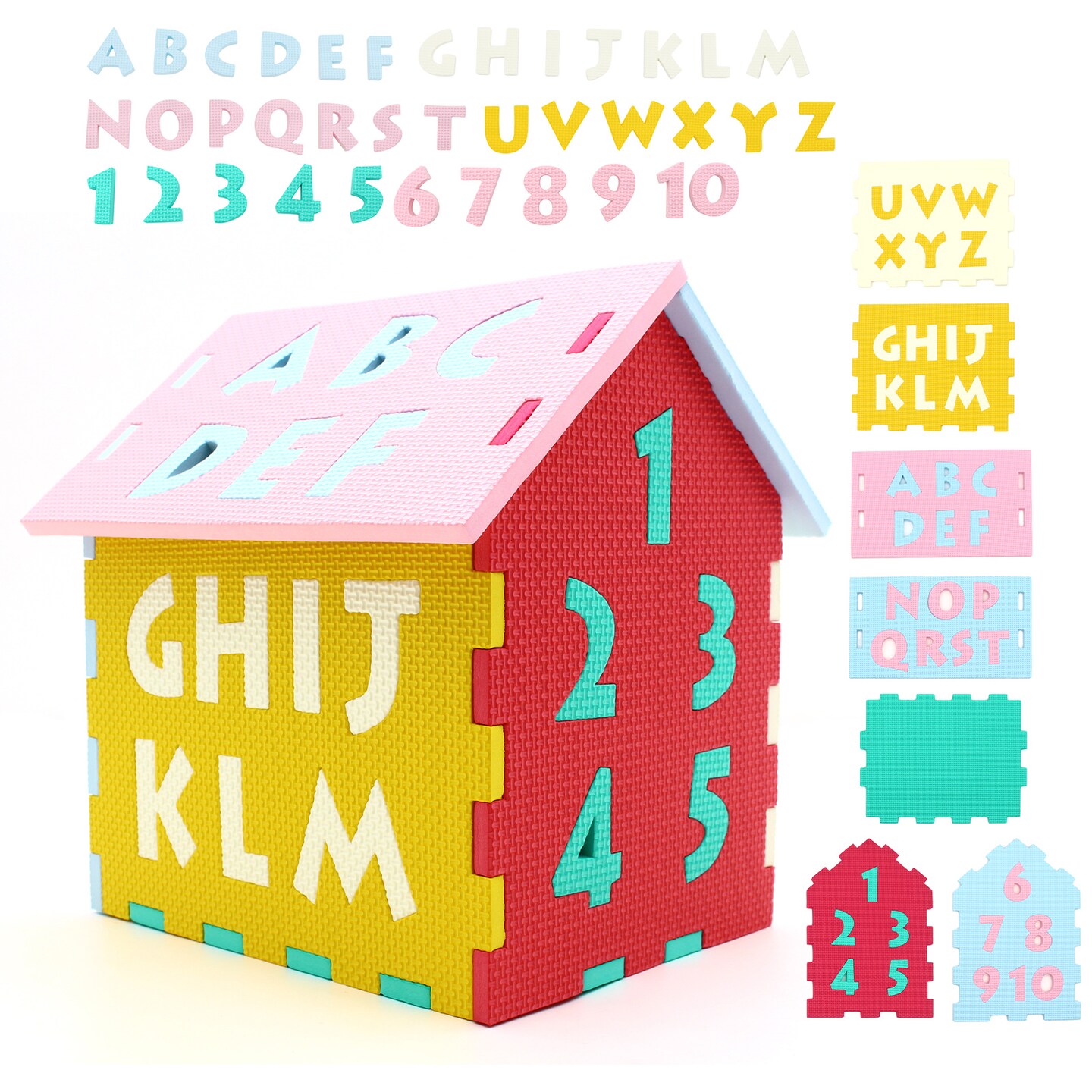 Alphabet and Number Puzzle Floor Mats for Children’s Playroom