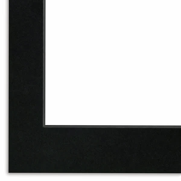 Crescent Select Conservation Solids Pre-Cut Mat - Deep Black, 8 ply, 11" x 14"