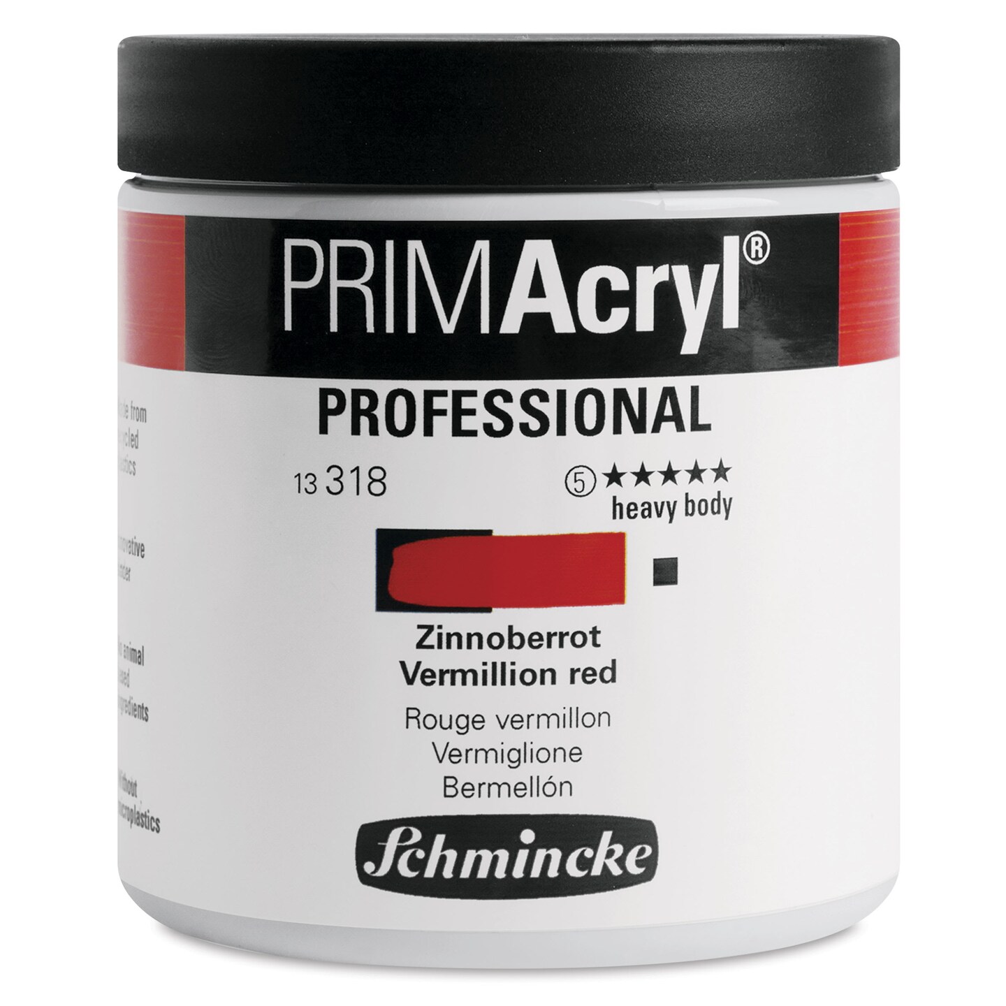 Schmincke Primacryl Professional Acrylic Paint - Vermilion Red, 237 ml Jar