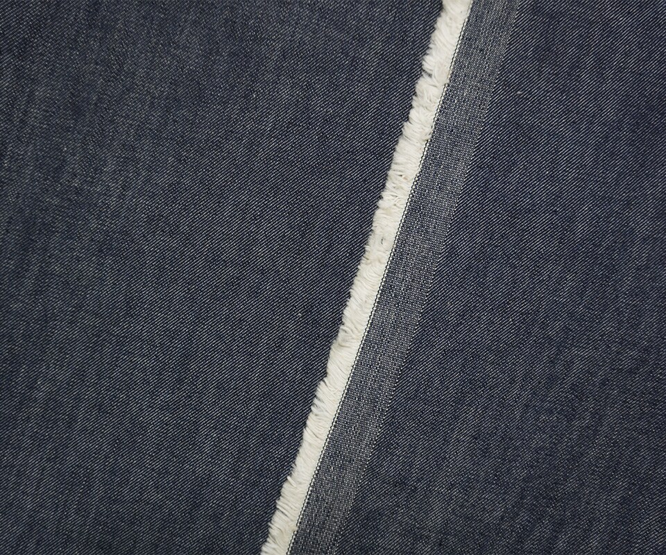 Navy 9 oz. Cotton Famous Denim Co. Italian Denim Twill Woven Fabric By the Yard
