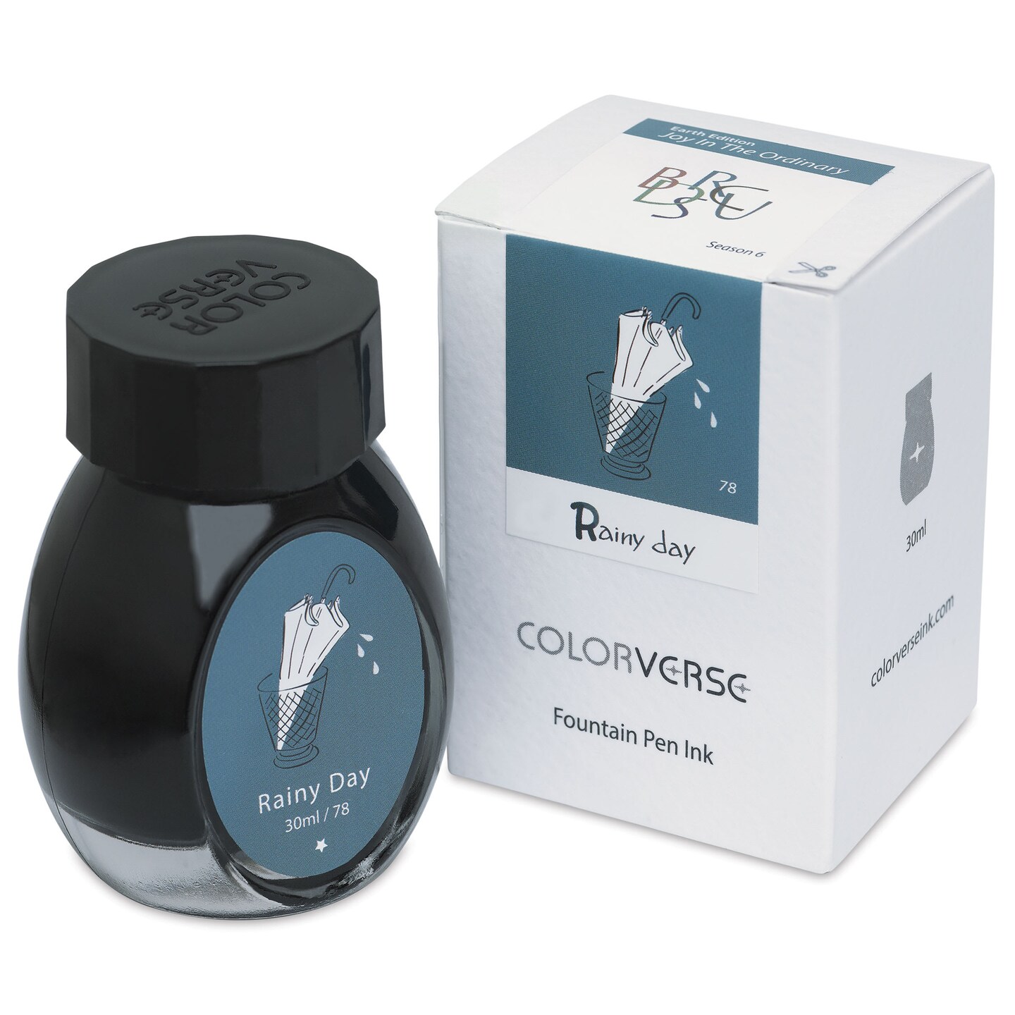 Colorverse Joy in the Ordinary Fountain Pen Ink - 78 Rainy Day, 30 ml