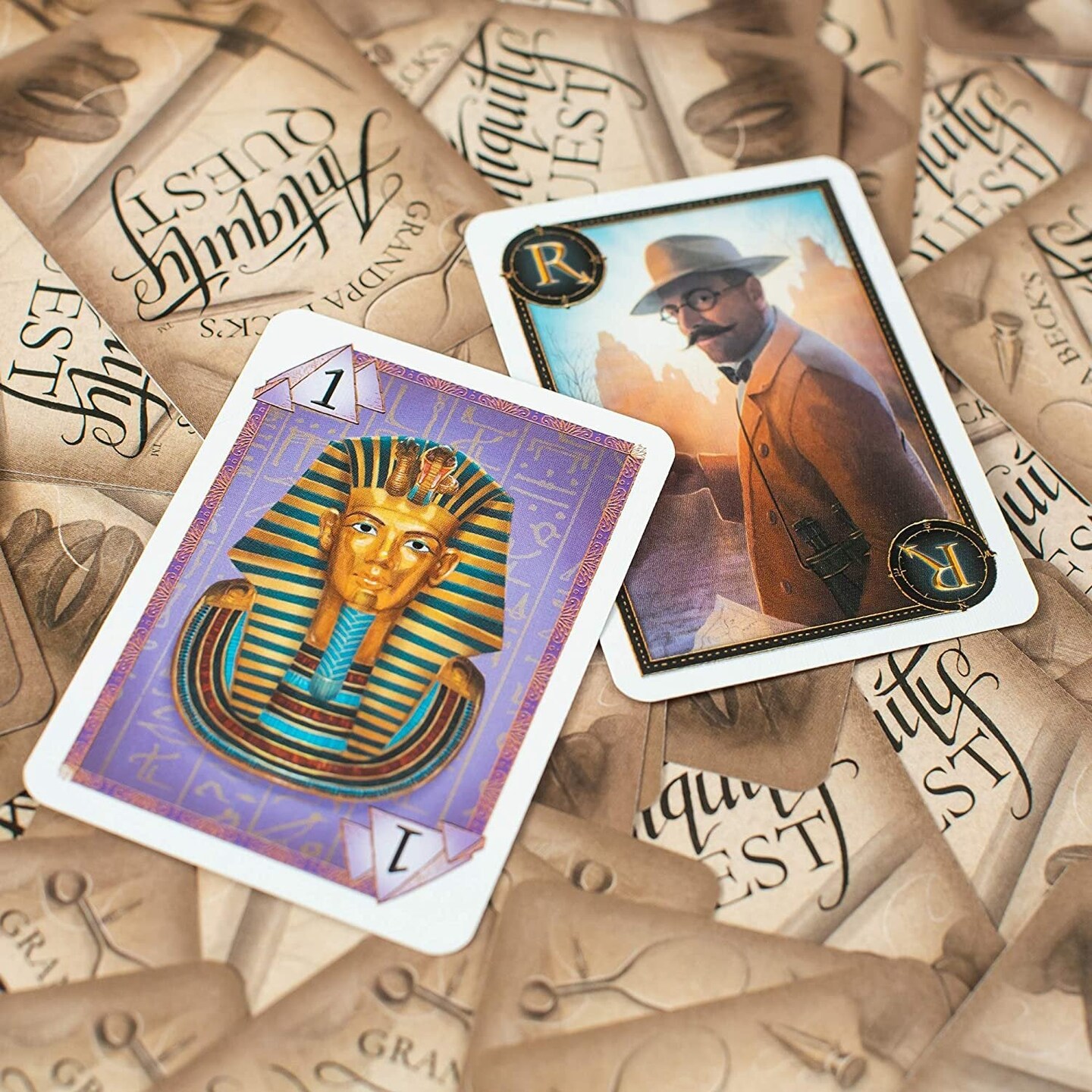 Grandpa Beck's Games - Antiquity Quest - A Set Collection Card Game Similar to Hand and Foot or Canasta, 2-8 Players Ages 10+ (First Edition)