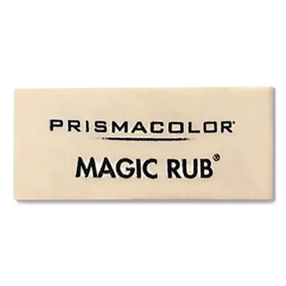 Prismacolor MAGIC RUB Rectangular Block Medium Eraser for Pencil/Ink Marks - Off-White (1-Dozen)
