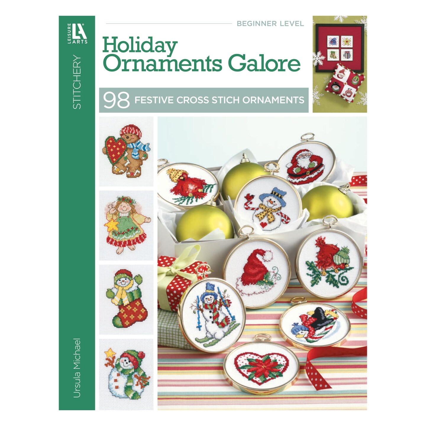 Cross Stitch Holiday Ornaments Galor Cross Stitch Book- Pattern Kits from Snowmen to Elves to Woodland Creatures, 98 Christmas Ornaments Design.