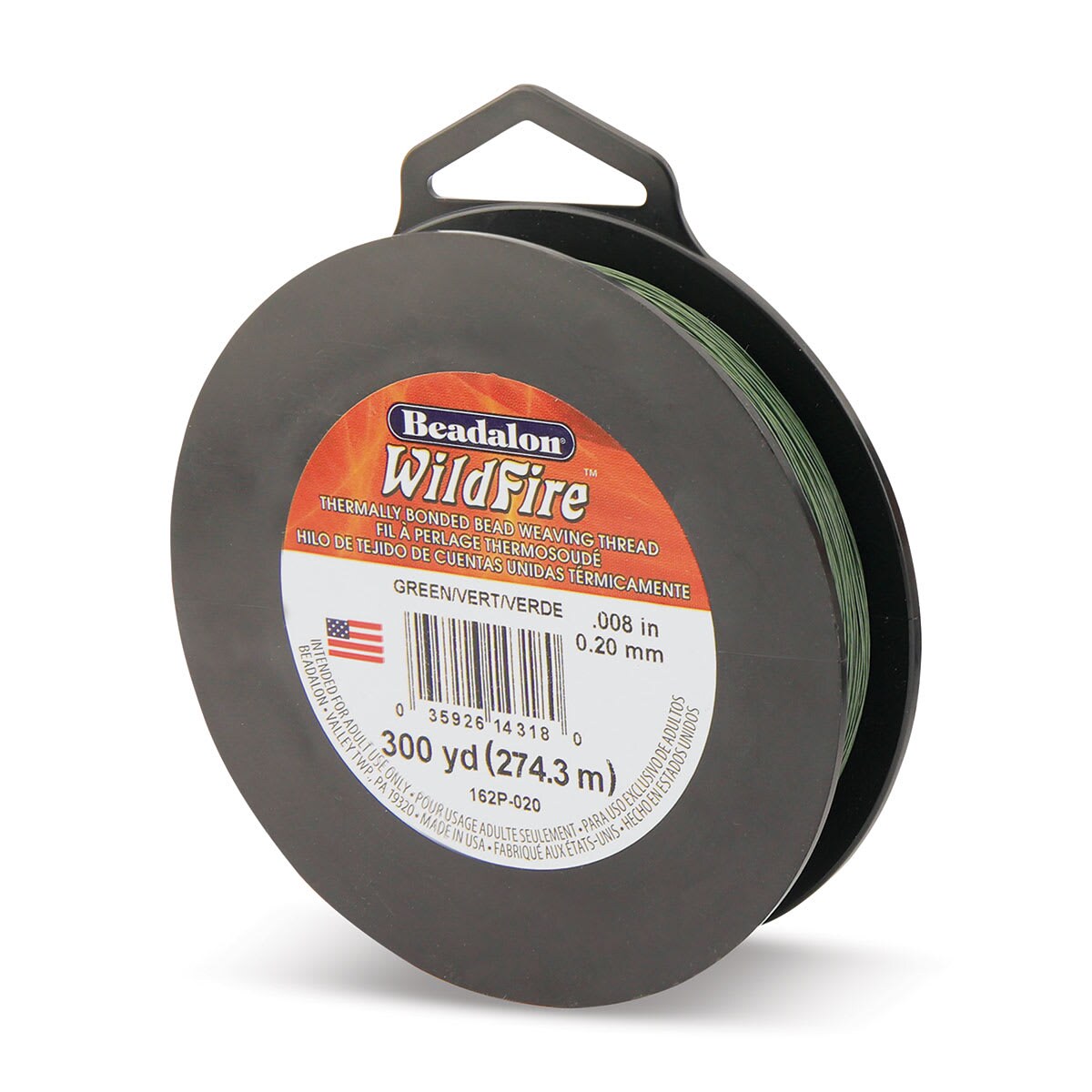 Beadalon WildFire Beading Thread - Green, 0.008", 300 yds