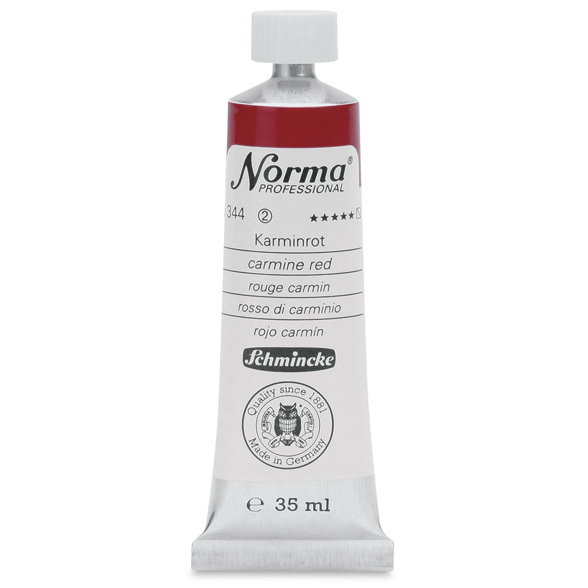 Schmincke Norma Professional Oil Paint - Carmine Red, 35 ml, Tube