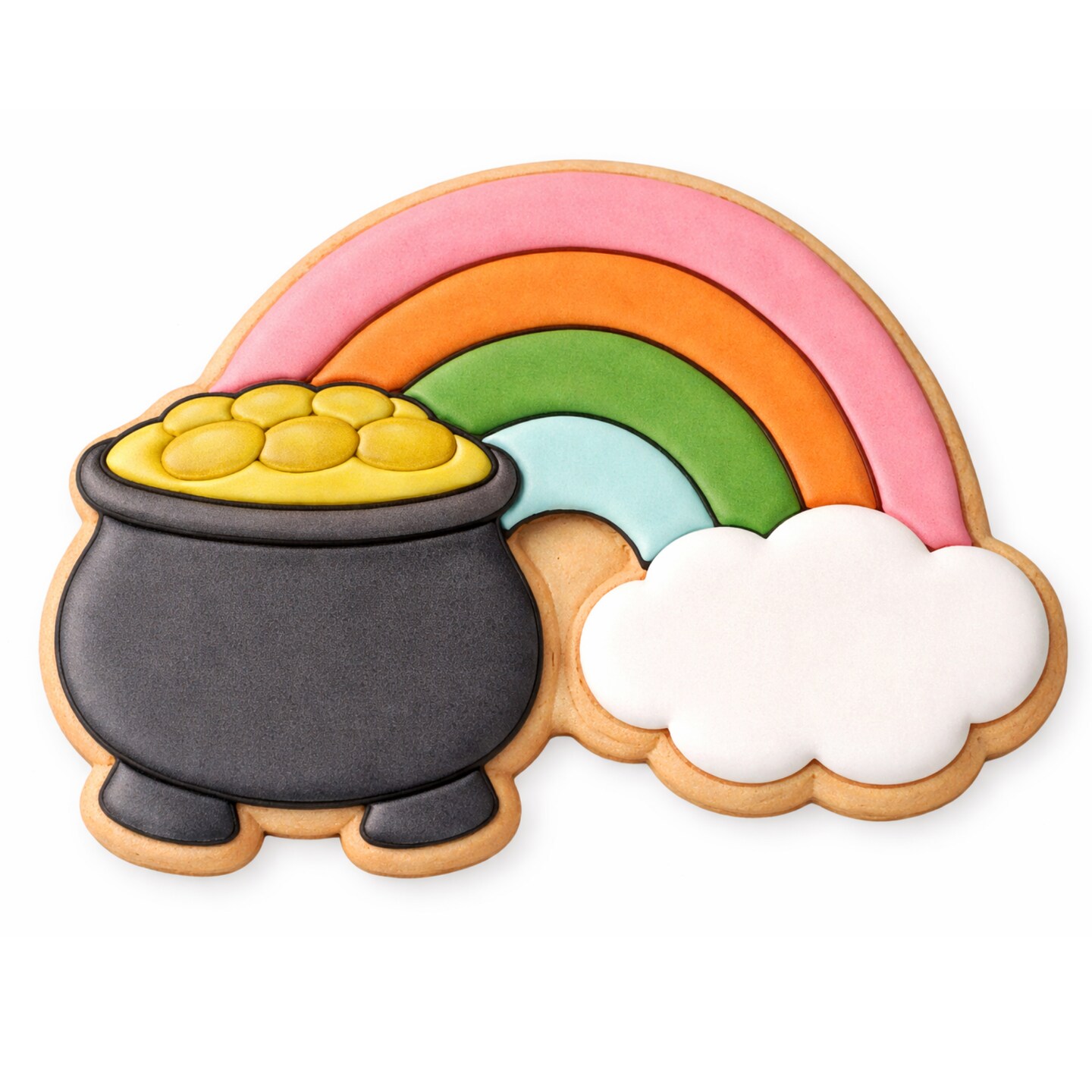 St. Patrick's Day Rainbows End Cookie Cutter and Stamp with Size Option