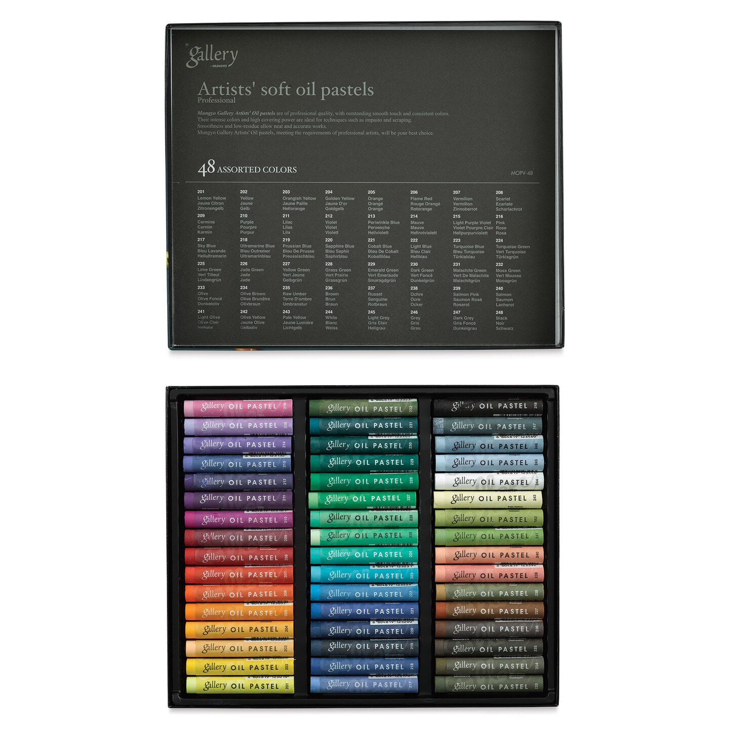 Mungyo Gallery Artists' Soft Oil Pastels - Set of 48, Color